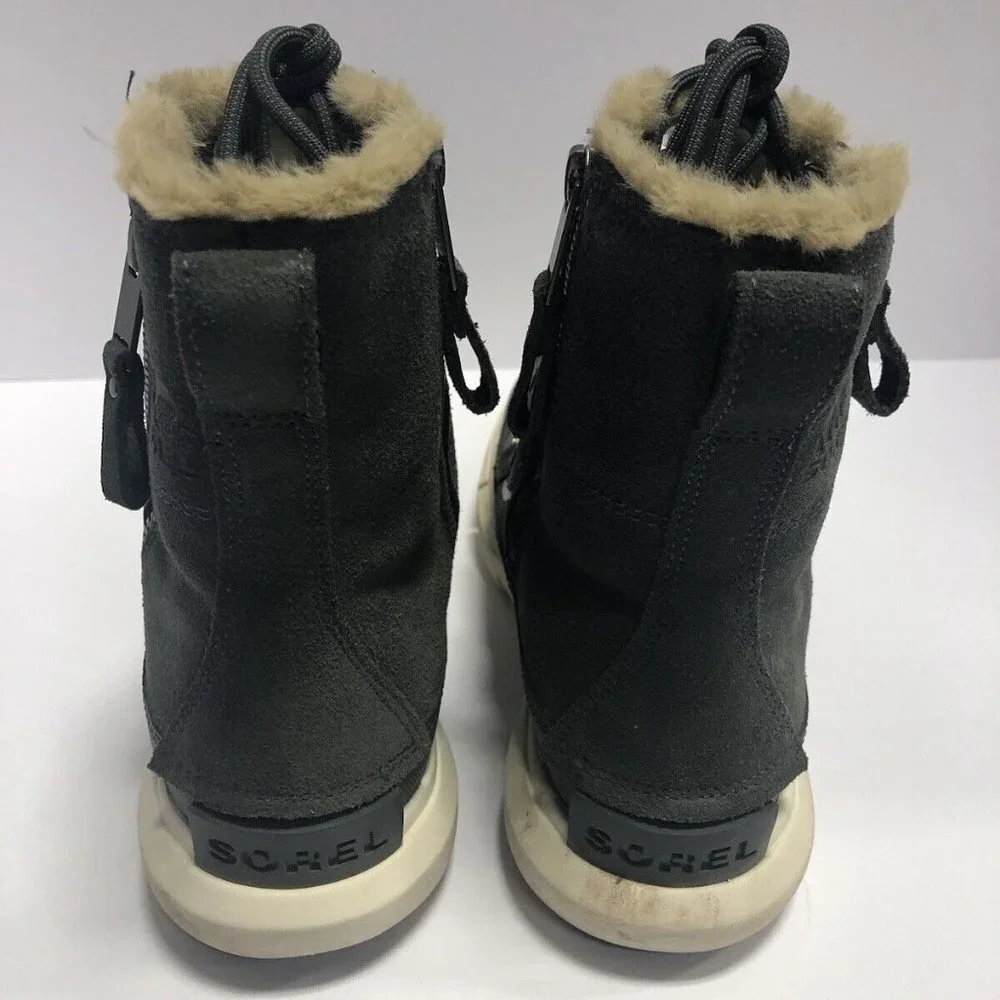 Sorel Women’s Explorer II Joan Dual Zip Boots Gray, Size 6M